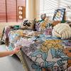 American Country Style Floral Full Coverage Sofa Slipcover Cotton Sofa Throw Blanket Decorative Cover