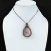Rose Quartz drahokam z čistého medeného drôtu, ručne vyrobený prívesok, darček pre ňu