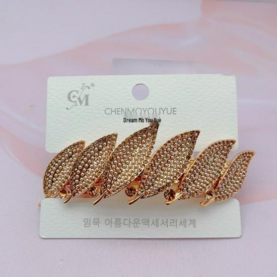Fansi Women s High-End Fashion Plaid Spring Clip Hair Accessory K9