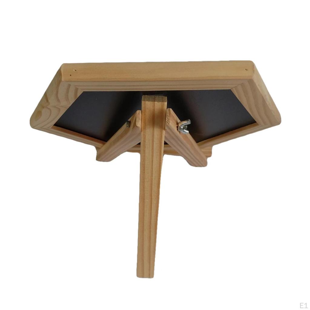 Desktop Memo Board Black Chalkboard Hexagon Sign with Stand Display