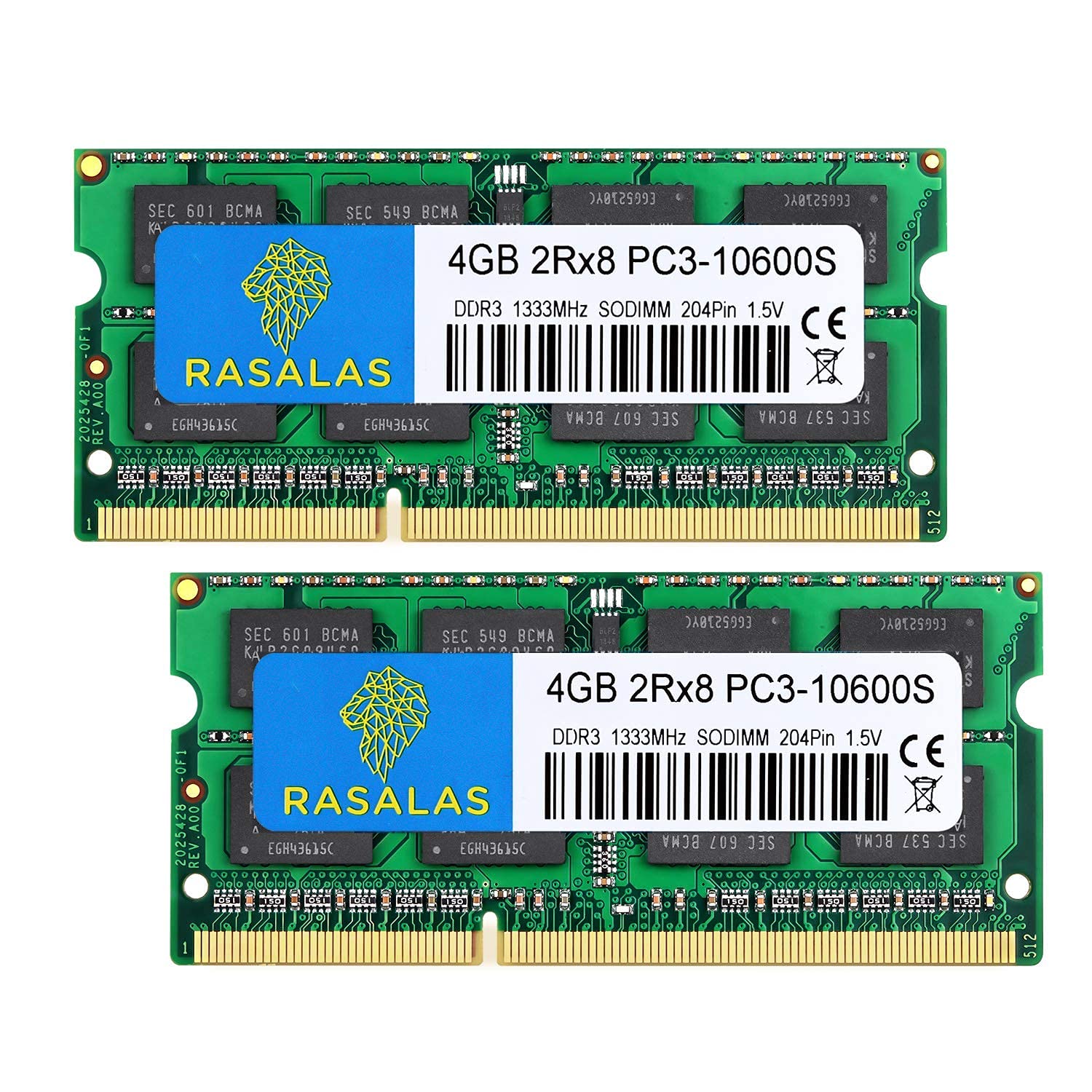 

DDR3 1333MHz Laptop Memory 4GB x 2 CL9 204Pin RAM PC3-10600 Non-ECC SO-DIMM