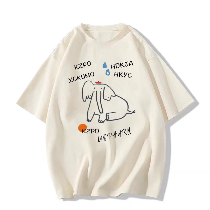 Women's 2025 Cartoon Print Heavyweight Short Sleeve T-Shirt