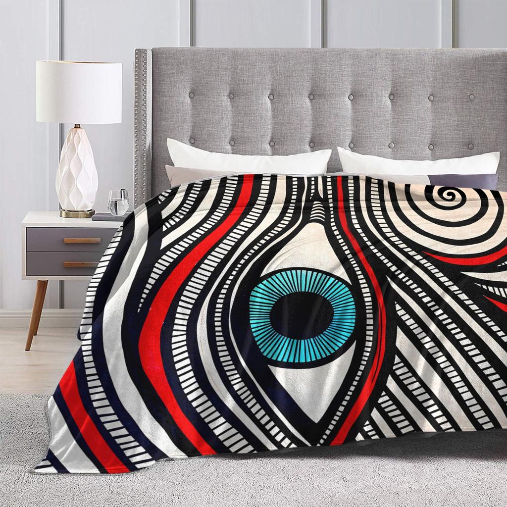 Eye Pattern Flannel Blanket Winter Warm Soft Throw Blanket for Students Couch Bed Novelty Bedspread Sofa Bed Cover
