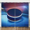 Ice And Snow Sports Ice Hockey Curling 3D Digital Printing Curtain Blackout Punching