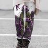 Women's Fashion Halloween Print Stretch Leggings - Casual Pants for Home and Holiday Wear