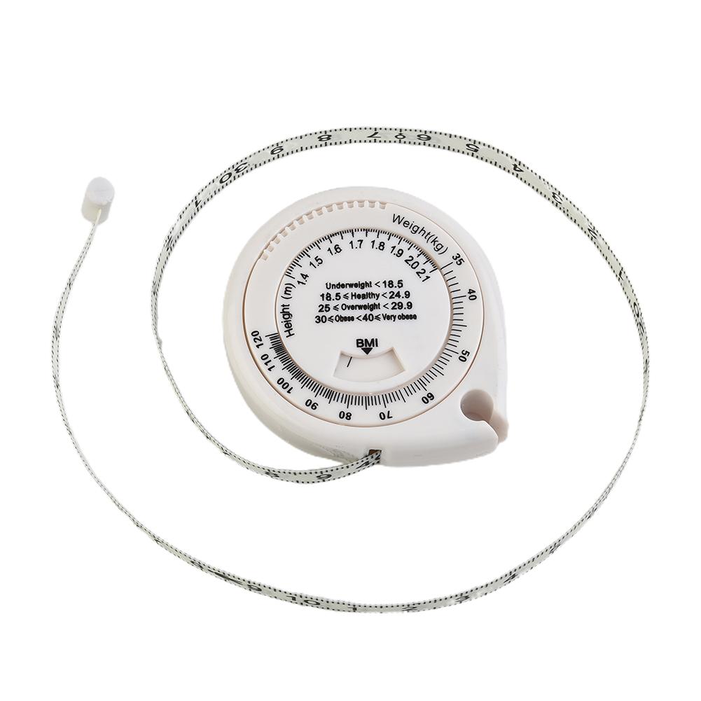 BMI Tape Measure Body Fat Tester Retractable Waist Measuring Tape 1.5m BMI Fitness Tools Scientific Measuring Ruler Tape Measure белый