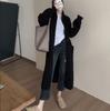 Autumn and winter new design stand-up neck knitted cardigan women's fashion long zipper sweater jacket