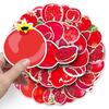 50 Cute Cartoon Pomegranate Stickers - Waterproof Fruit Graffiti for Suitcases and Journals