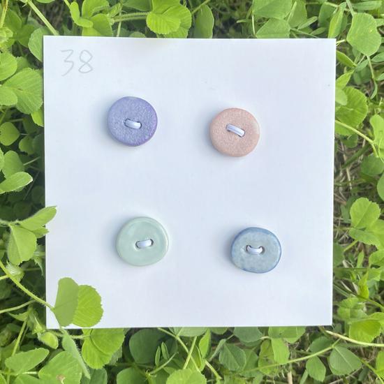 Rainbow Ceramic Button Fasteners for DIY Knitting & Doll Clothes (12/15mm)