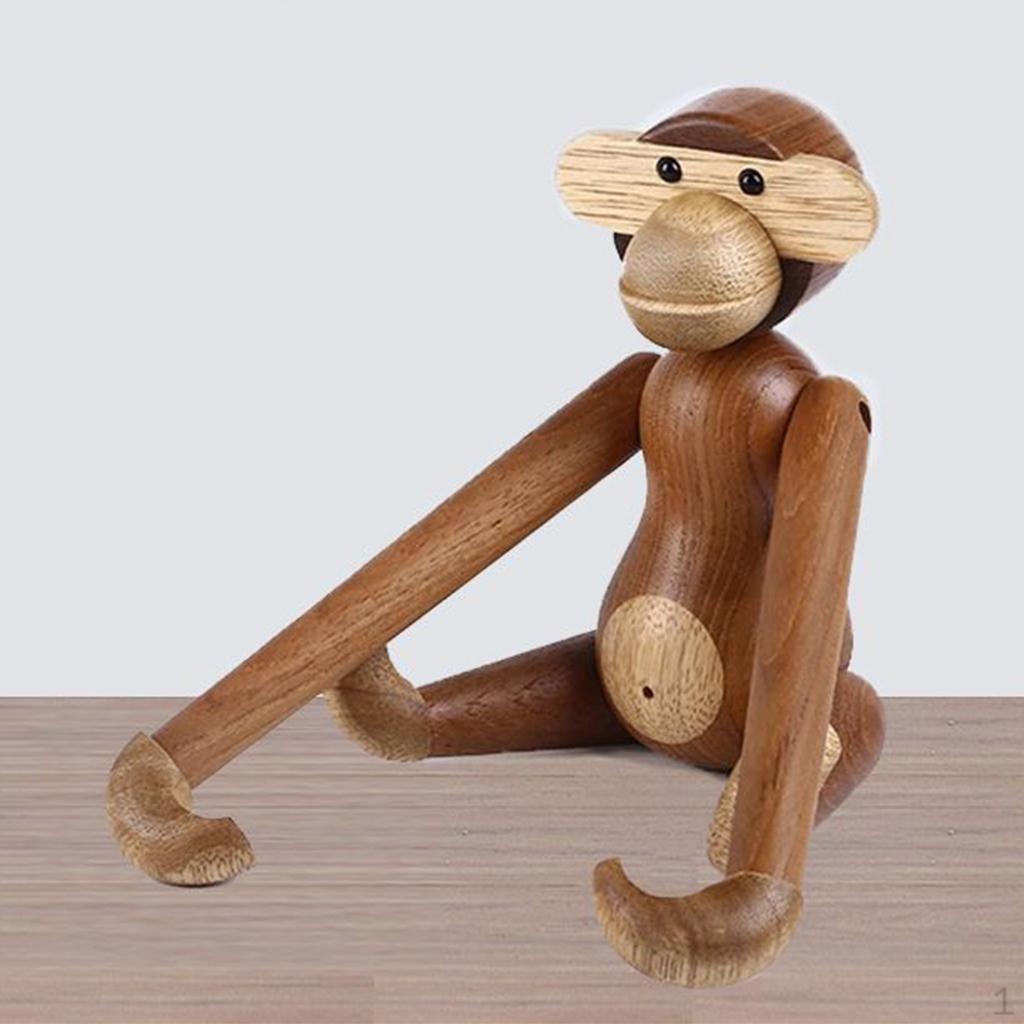 Pērtiķu rotājumi Ziemeļvalstu koka statuetes brown