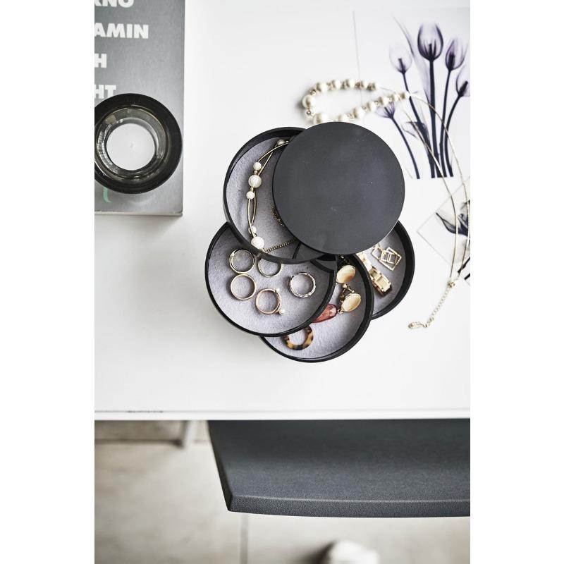 Nordic Rotating Creative Simple Girls Desktop Jewelry Box, Small Accessories Bracelet Headrope Finishing Multi-layer Storage Box