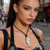 Retro Inspired Fish Jewelry With Long Chain Adjustable Length Sweater Chain Accessory Perfect For Casual Wear