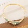European and American Retro New Leopard Bracelet Exaggerated Trendy Zircon Leopard Open Bracelet Bracelet