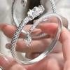 Fashion Chinese Style Zodiac Dragon Bangle Women Men New Year Lucky Charm Bracelet Friendship Amulet Jewelry Couple Gifts