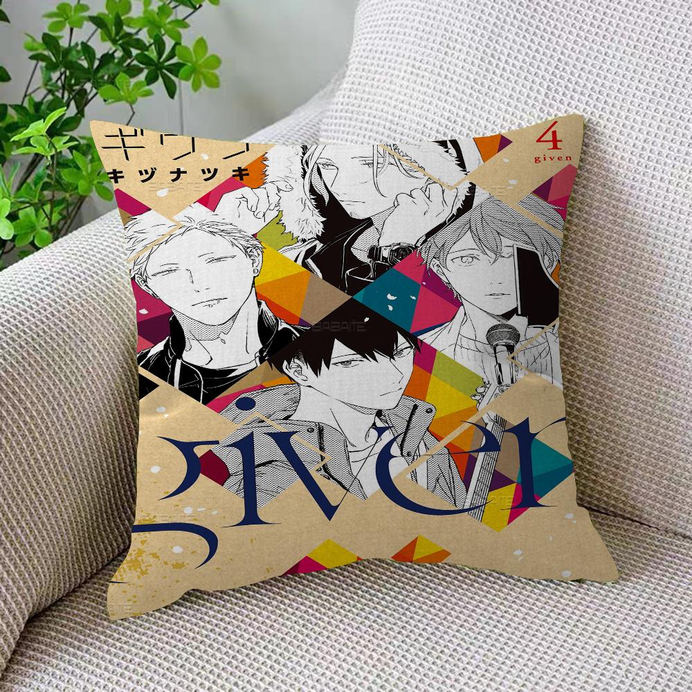 Anime Given Cushion Cover Inches Farmhouse Decor Home Throw Pillow Covers for Couch Decorations