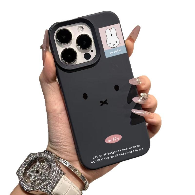 Korean Miffy Rabbit emoji applies to iPhone17promax mobile phone case Apple 15 liquid 14 cute 13 soft case 16