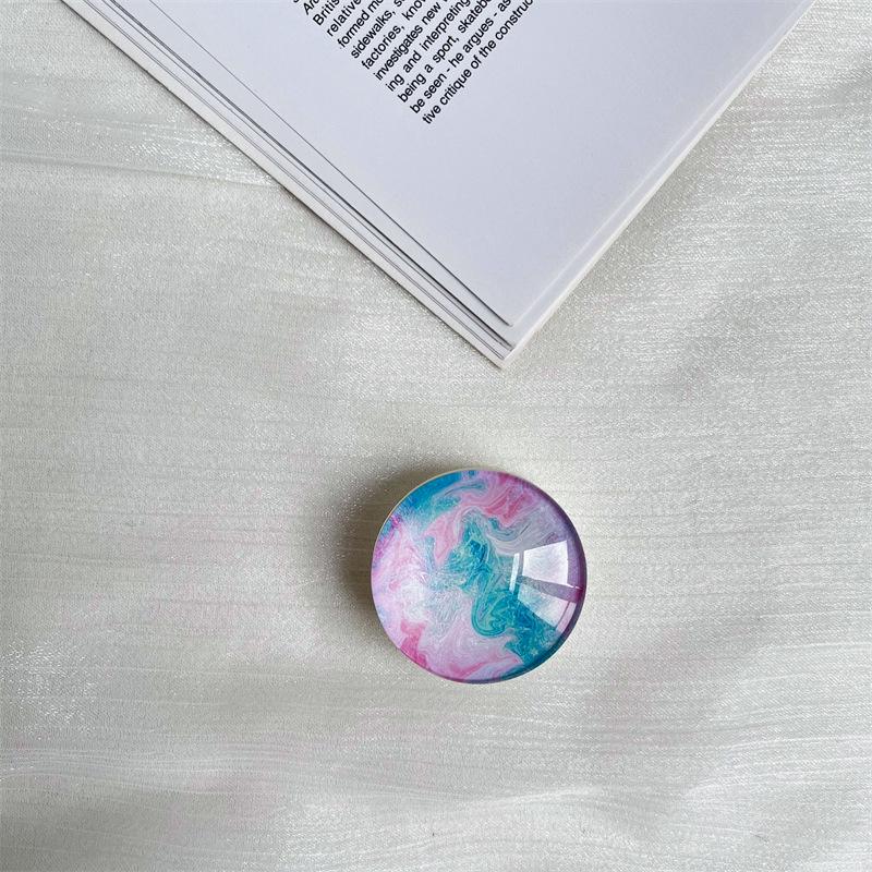 Transparenter Kristallkugel-Handyhalter: Kreativer Einziehbarer Ständer für Faule Desktop-Nutzung