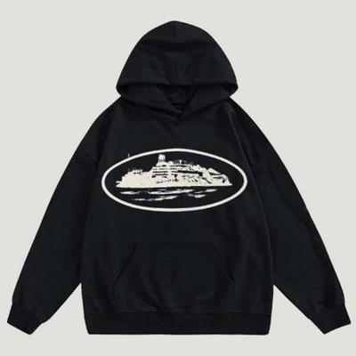 Hanorac Streetwear pentru Bărbați cu Imprimeu Grafic Croială Slim Fit Mânecă Lungă Amestec de Bumbac Îmbrăcăminte Casual