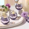 6/12Pcs Mercury Glass Candle Holder Tea Lights Christmas Party Wedding Centerpieces Candlestick for Home Decoration