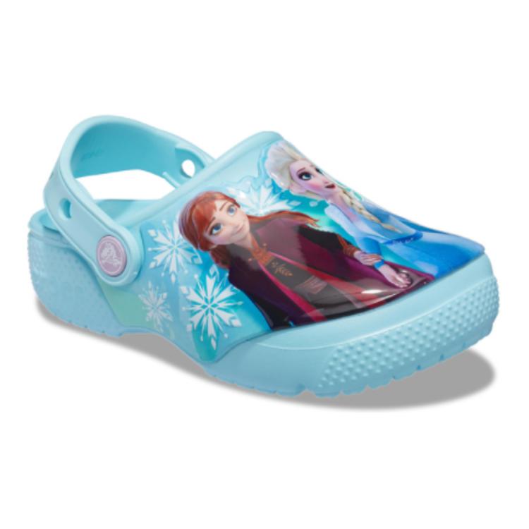 Frozen 2 X Crocs Clog Toddler Fun Lab - Anna And Elsa Kids Sneakers Blue Ice-Blue 206804-4O9