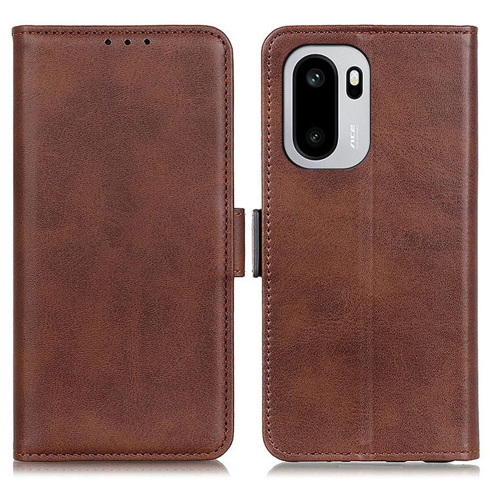 Phone Case For OnePlus 15R 5G / Ace 6 5G / Ace 6T 5G Stand Cowhide Texture PU Leather Cover