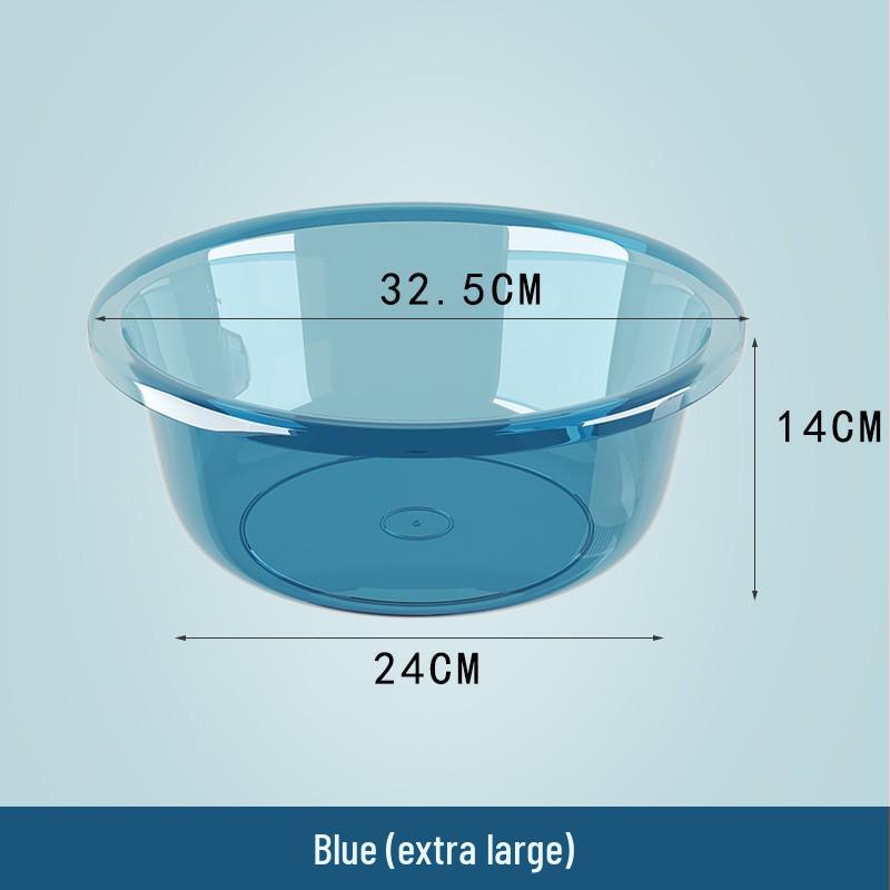 Durable Clear Plastic Washbasin for Vegetables, Laundry, and Foot Washing - Child and Baby-Friendly