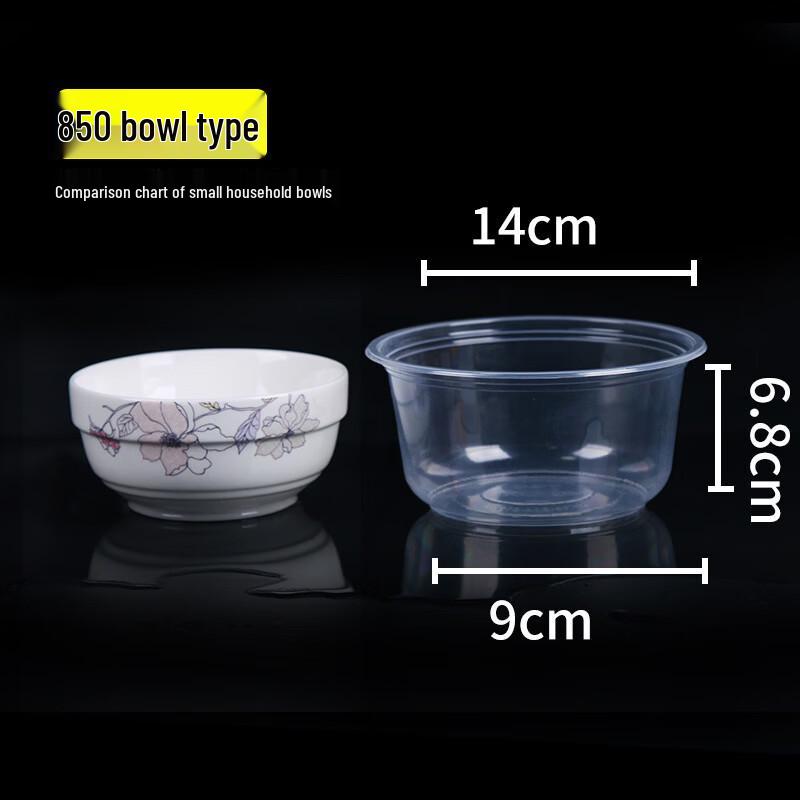 Handon Disposable Transparent Plastic Takeaway Bowls