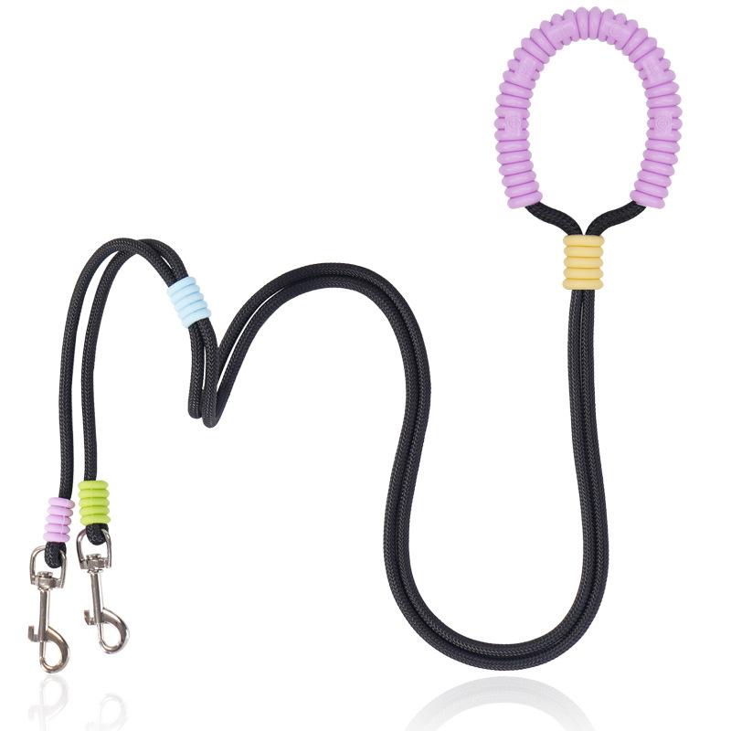 1/2 ks Lehké vodítko pro psa s dvojitou rukojetí Vodítko proti ztrátě psa Potřeby pro domácí mazlíčky Dvojité trakční lano pro domácí mazlíčky