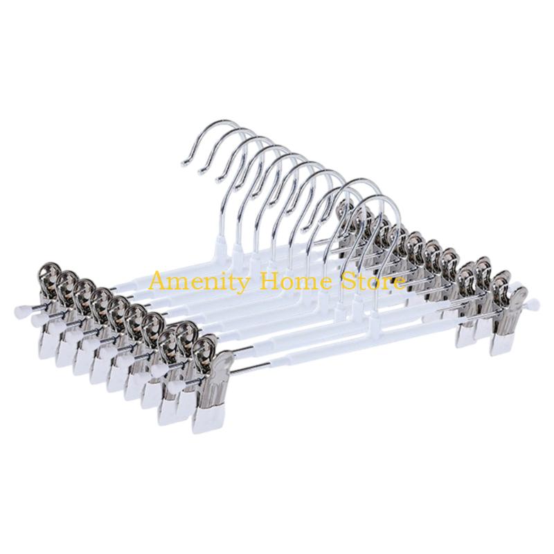 F26C Nonslip Thickened Adjustable Stainless Steel Pants Hangers Multipurpose Clothes Hook For Home Laundry Organization
