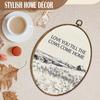 FSTCSV Vintage Western Cow Oval Wall Art Framed, Western Cowboy Cows Canvas Prints Wall Hanging Art, Love You Till The Cows Come Home Oval Walls