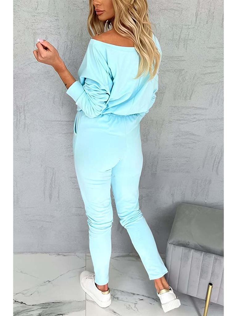 2024 Jesień Europejski i Amerykański Damski Nowy Zestaw Top z Długim Rękawem i Spodnie z Nadrukiem