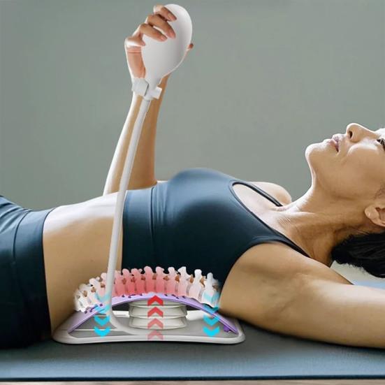 Back Stretcher Waist Trainer Adjustable Spine Decompressor Scoliosis Sciatica Lower Back Pain Relief Massager