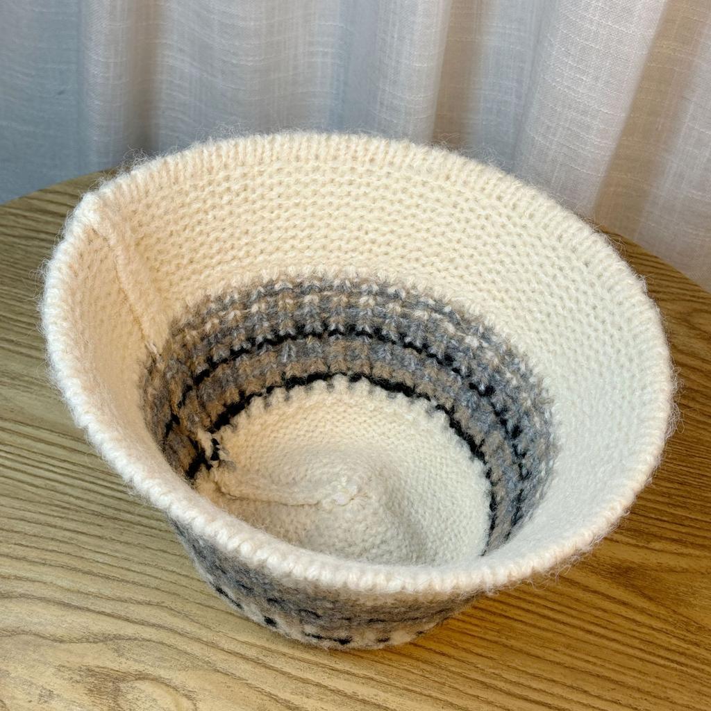 Jacquard Knitted Wool Basin Hat Women's Autumn and Winter Cold and Warm Bucket Hat