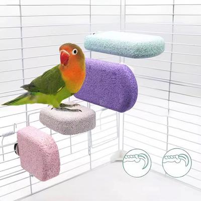 Parrot Ice Cream Shape Claw Grinding Perch Bird Stand Safe Beak Grinding Stick Cage Decoration Bird Supplies