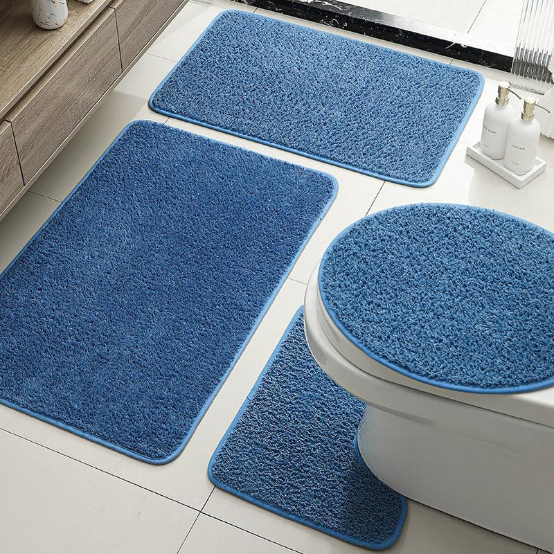 Imitation Cashmere Floor Mat Household Toilet Four-Piece Carpet Bathroom Water-Absorbing Non-Slip Mat Bathroom Dirt-Resistant Door Mat