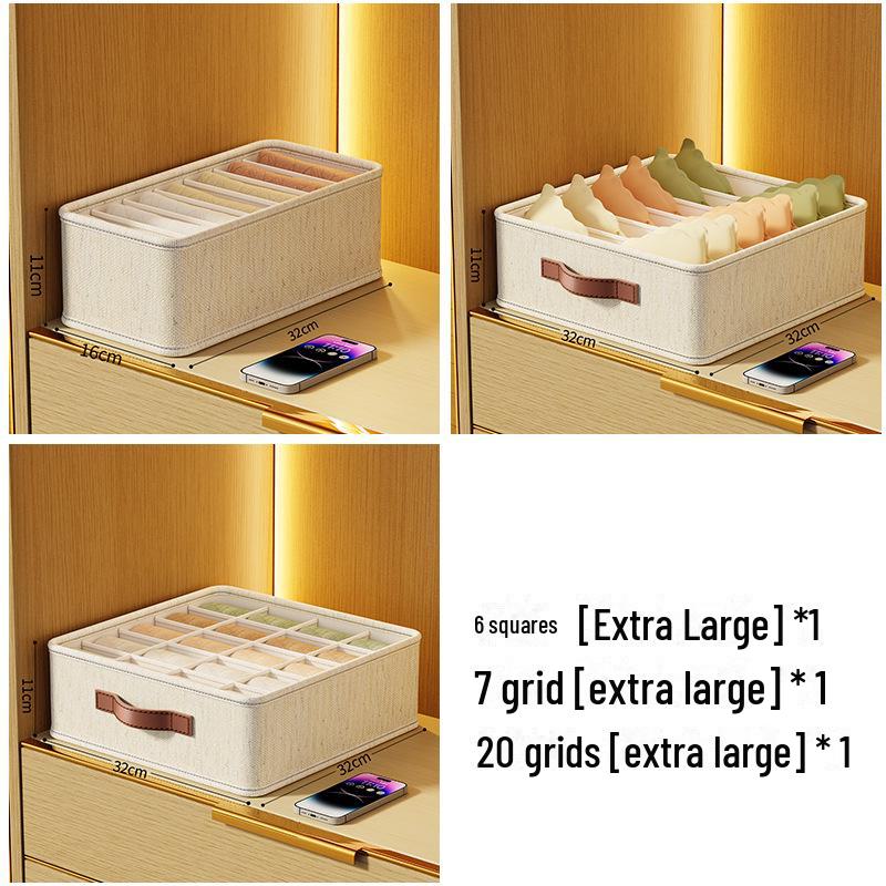 Tianshan Hemp Underwear Storage Box – Multifunctional Drawer Organizer for Bedroom, Dorm, or Wardrobe