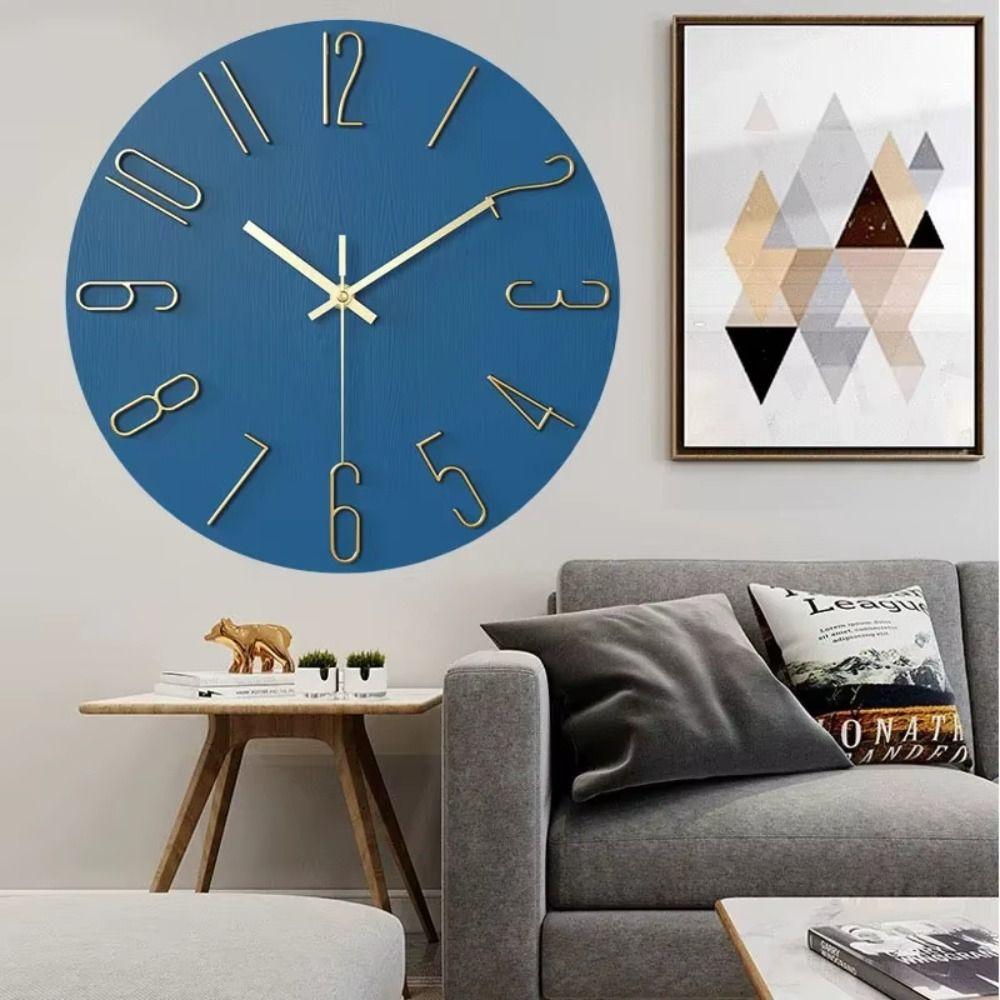 12inch Wall Hanging Clock Round Shape Decorative Wall Clock Nordic Fashion Scale Clock  Living Room
