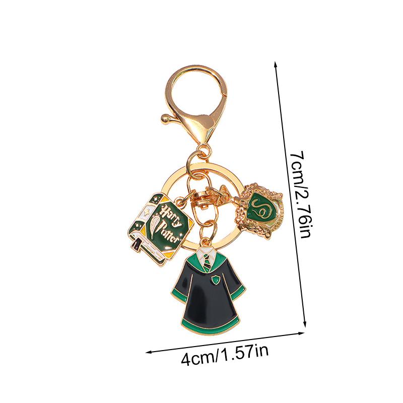 1Pc College Keychain Cartoon Pendant Preppy Style Zinc Alloy Festival Gift Badge