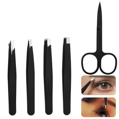 Augenbrauen-Scheren-Set: Edelstahlclip, Pinzette, Doppel-Augenlidaufkleber-Schönheitswerkzeuge