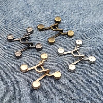 1PC Women Skirt Pants Jeans Adjustable Waist Clip Metal Pins Clothing Accessories