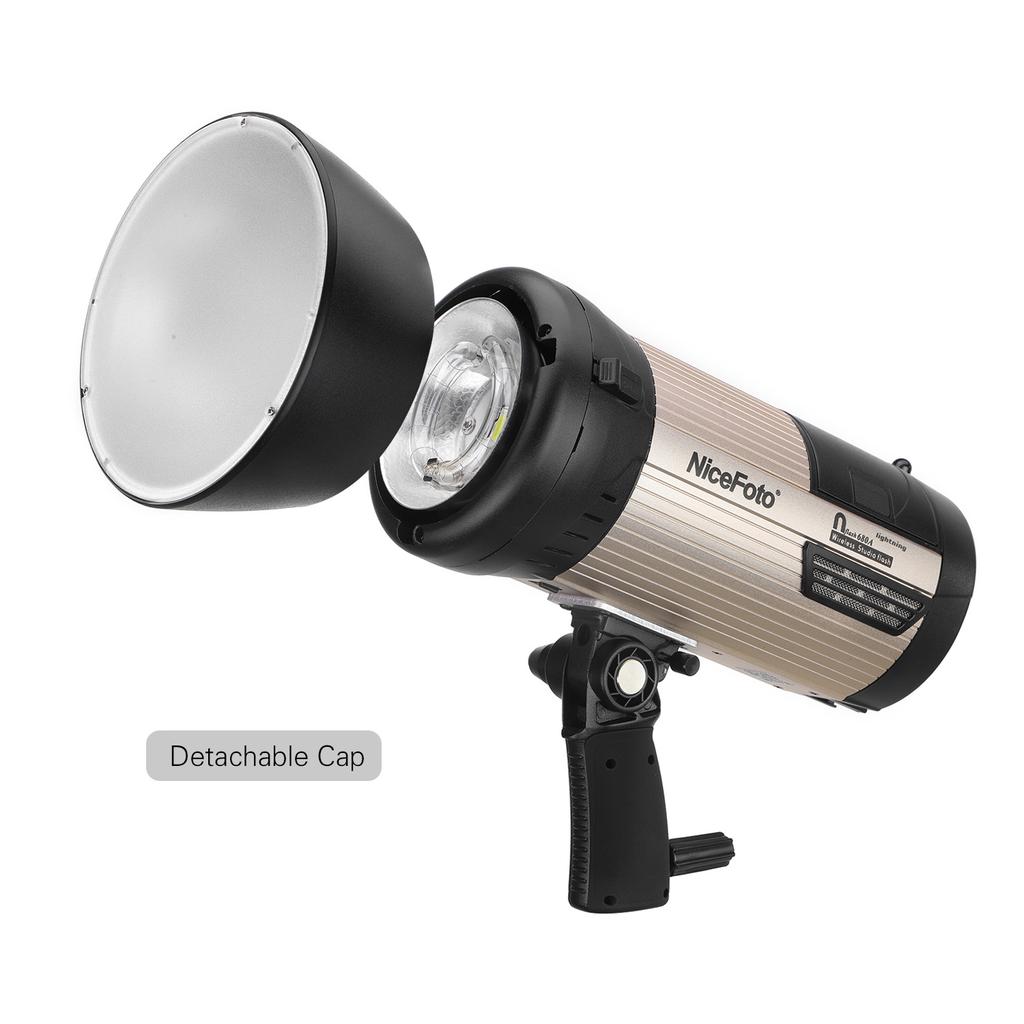 NiceFoto Outdoor Studio Flash Strobe Light 2.4G Wireless System 500 Times Full Power Flash Support 6600mAh Battery