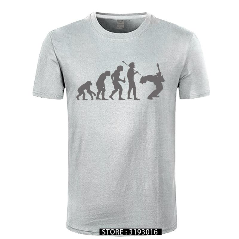 Funny Guitarist T Shirt Evolution Of a Guitarist Music Rock Guitar Musician Band Metal Mens Tshirt 31 Colors Unisex Cool Tees