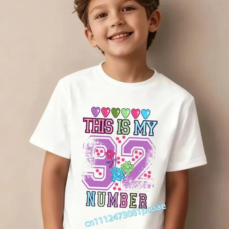 Personalized letters children's pure cotton short-sleeved boys' sports shirt,girls' casual top with cartoon print,summer T-shirt