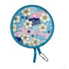 Polyester Handheld Folding Fan Summer Mini Folding Fan Portable Round Foldable Fan  Men Women