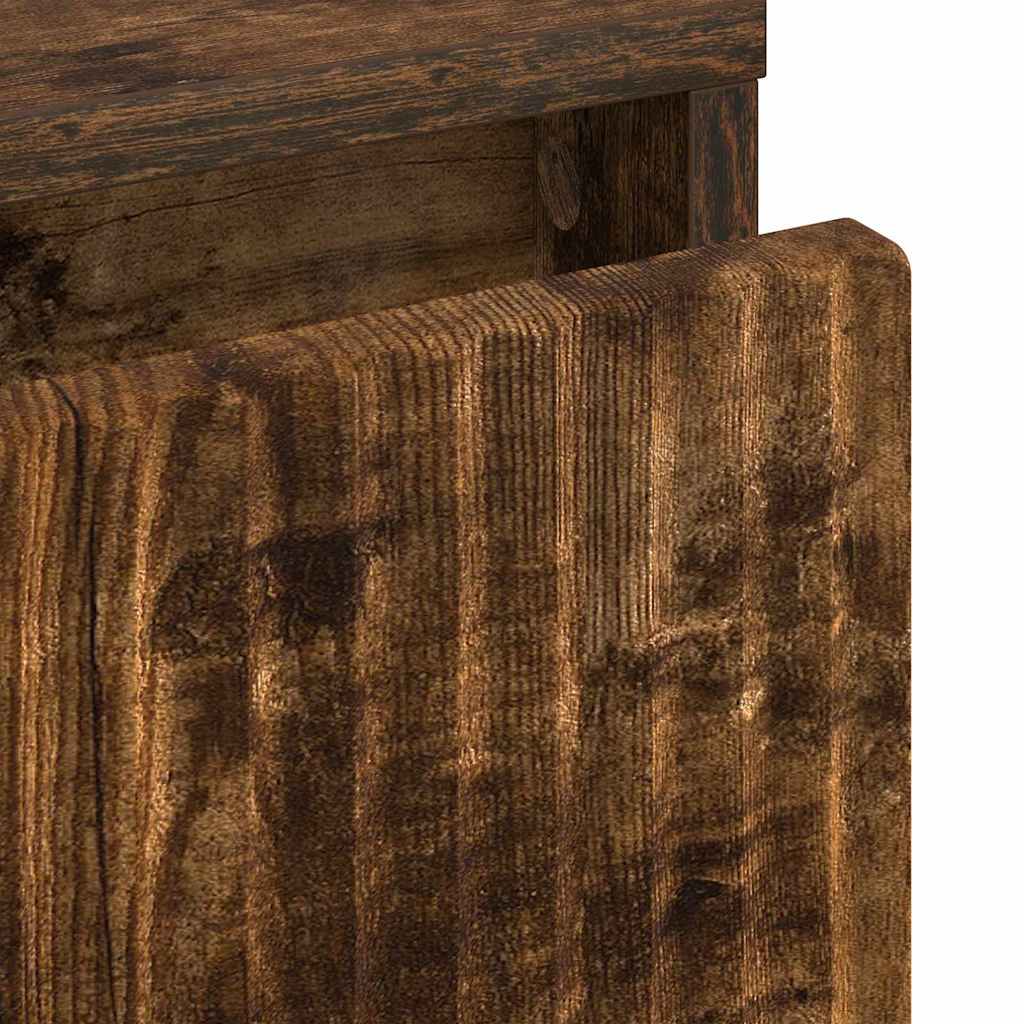 Nightstand Smoked Oak 63.5 x 36 x 61 cm Particleboard