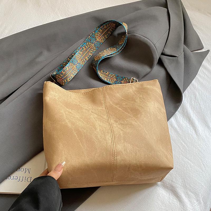 

Поддержка большого количества покупок сумок, женские 2025 новая мода портативные сумки через плечо, сумки-ведра большой вместимости кроссбоди хаки