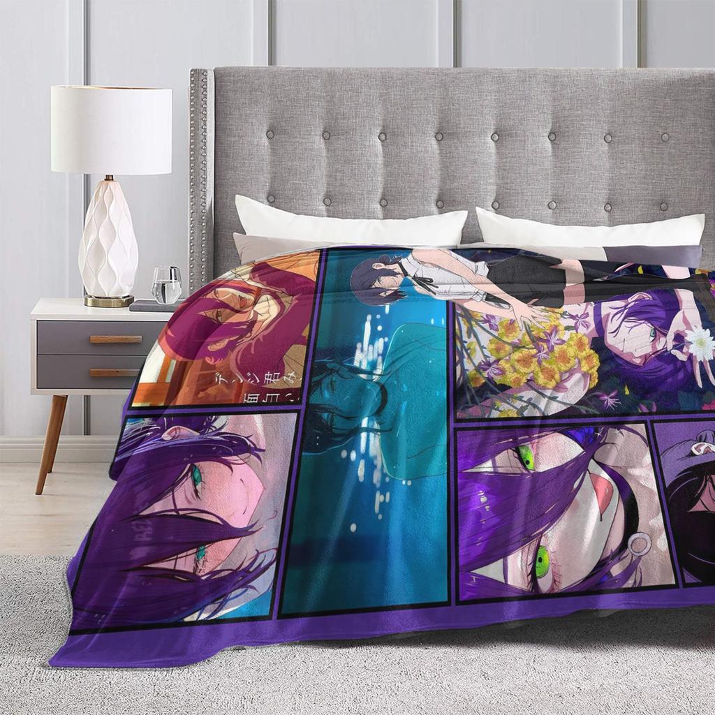 Reze layered manga Blankets Quality Super Warm Chainsaws Mans Throw Blanket Winter Picnic Home Decor Graphic Bedspread