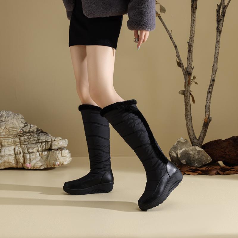 thick-soled down snow wool boots tall large-size boots thickened warm boots