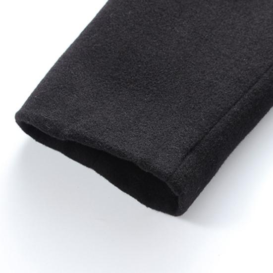 Decorative Men Jacket Easy Match Polyester Single Breasted Men Overcoat for Winter