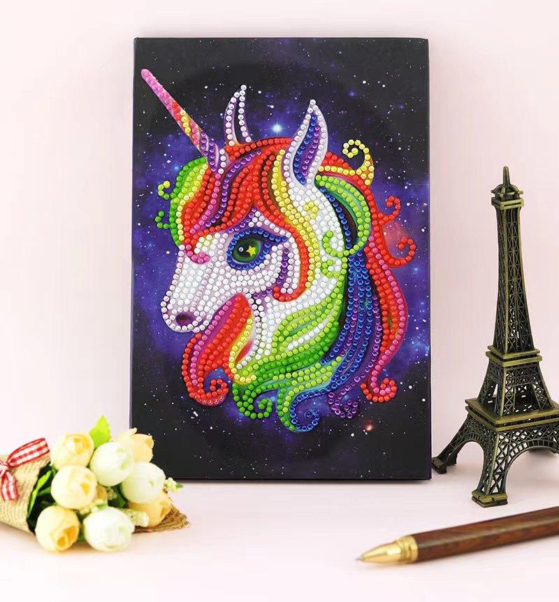 R-YOB01-04  Custom Handmade Leather Diary DIY Crystal Diamond Painting Notebook for Adults